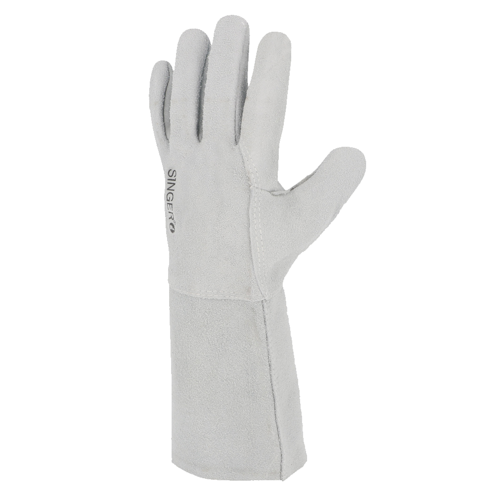 Gants de manutention Cuir tout croûte de bovin avec manchette 15cm (Taille 10)