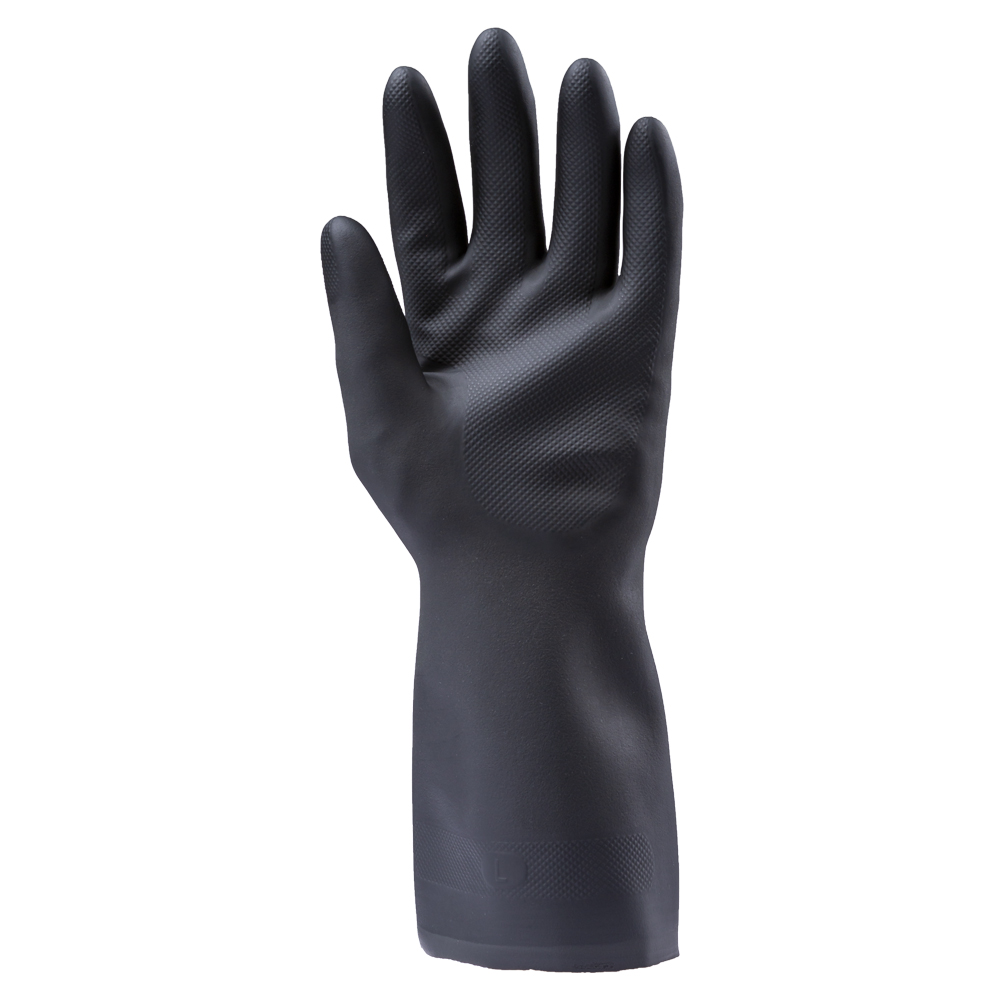 Gants néoprène flocké coton spécial acides