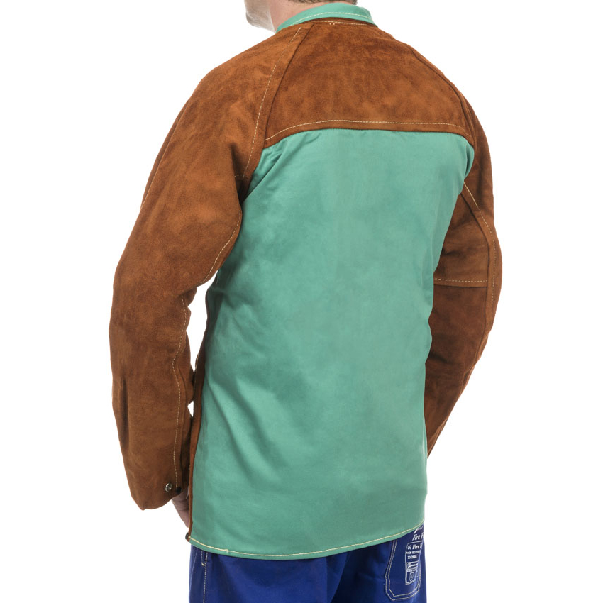 Veste de soudeur Cuir tout croûte de bovin avec dos en proban