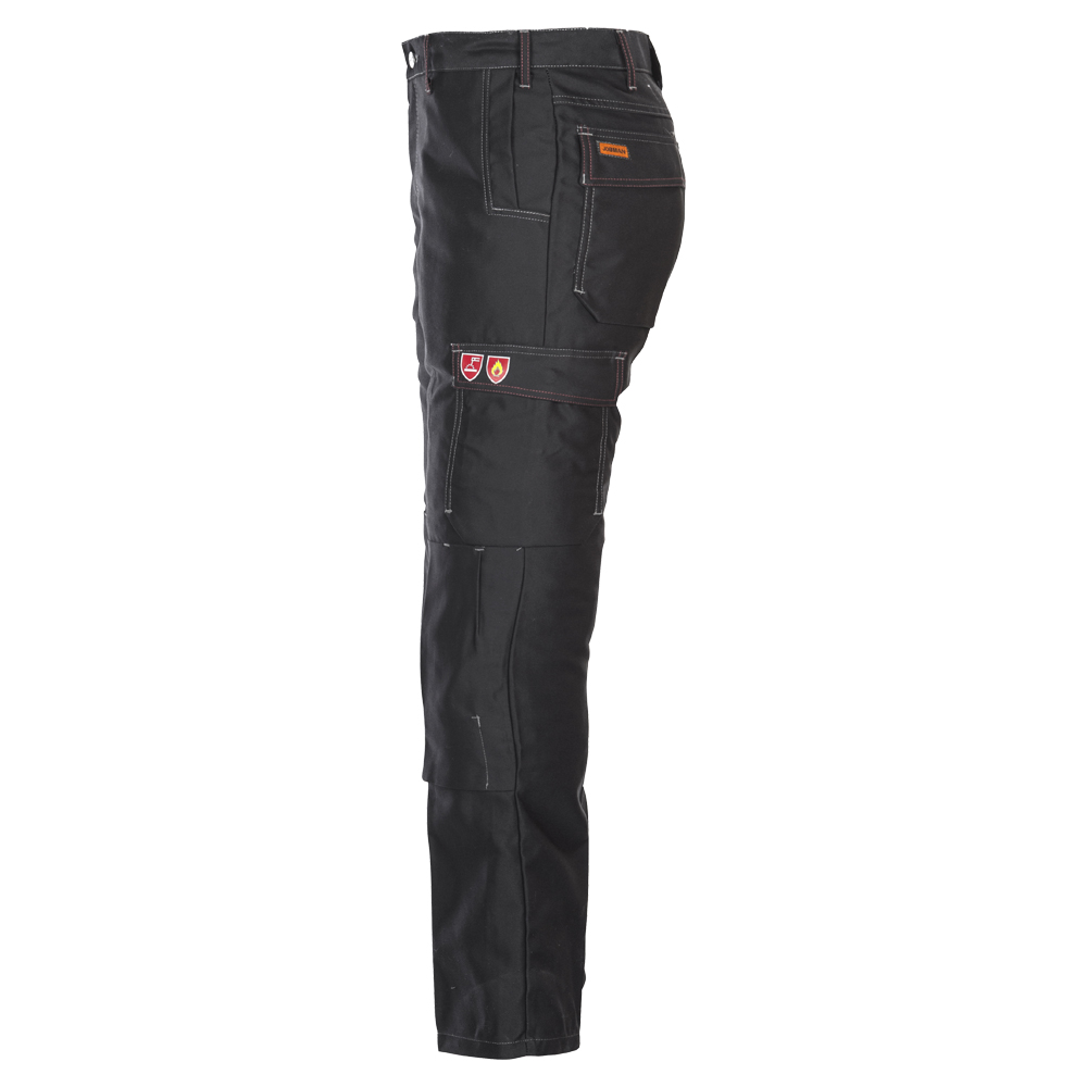 Pantalon Soudeur 100% Coton Retardateur de Flamme 350 grs Noir