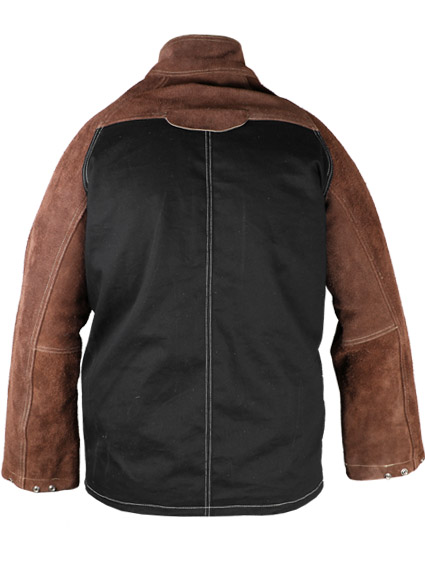 Veste de soudeur Cuir croûte et dos toile ignifugée