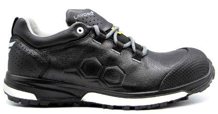 Chaussure de sécurité basse en cuir pleine fleur VADER BLACK S3 HI CI HRO FO SR