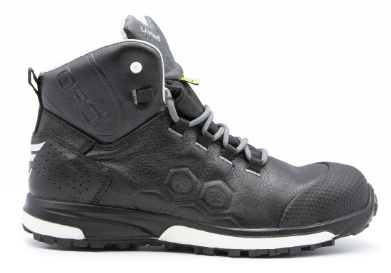 Chaussure de sécurité haute en cuir pleine fleur KENOBI BLACK S3 HI CI HRO FO SR