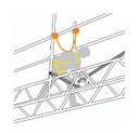 Kit Retenue sur Ehaffaudage, Longe Y 1.30m