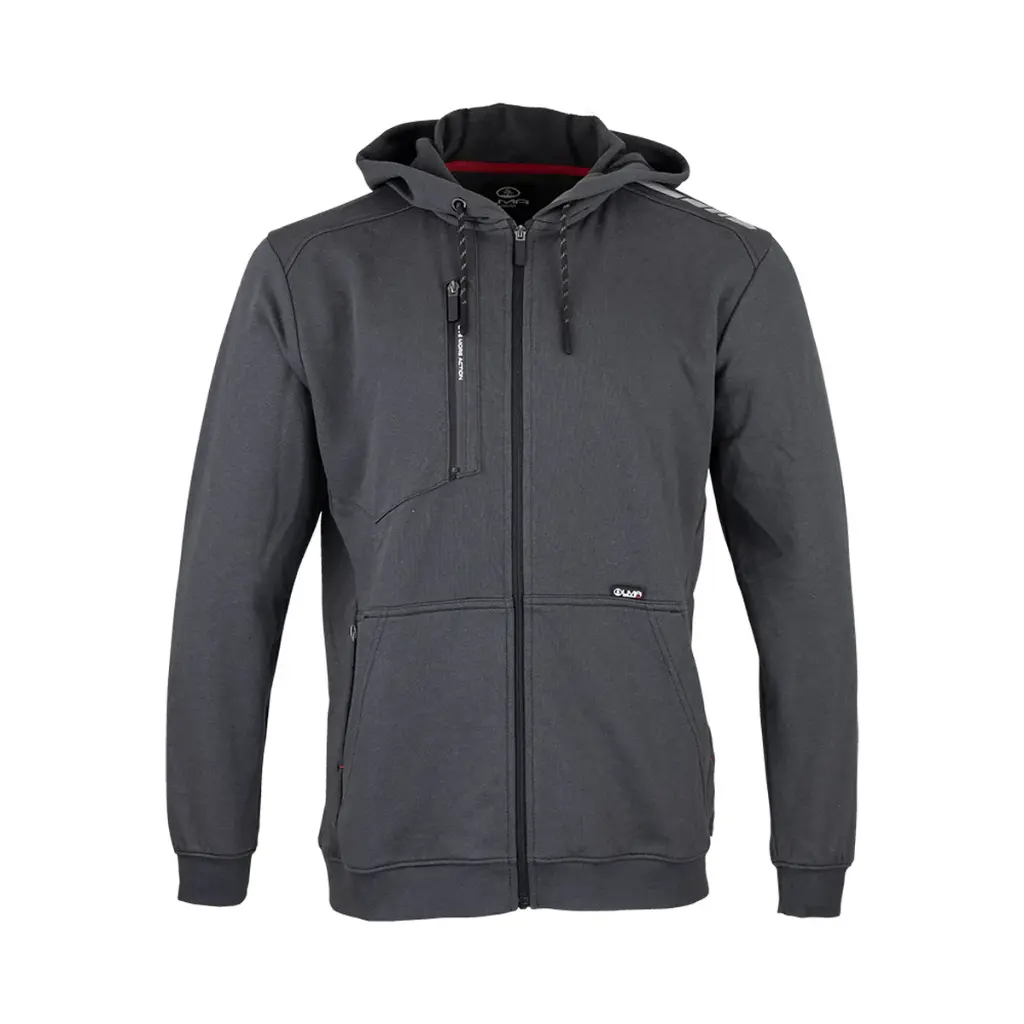 Sweat DERBY zippé à capuche avec molleton intérieur gratté 60% coton 40% polyester 300gr
