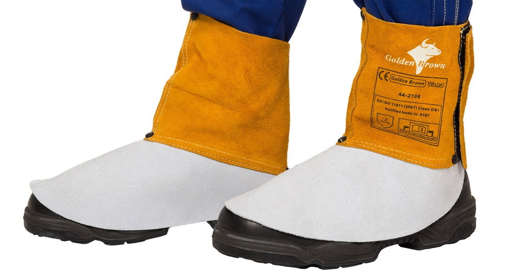 Guêtres en Croûte de Cuir Bovin 15 cm Velcro (paire)