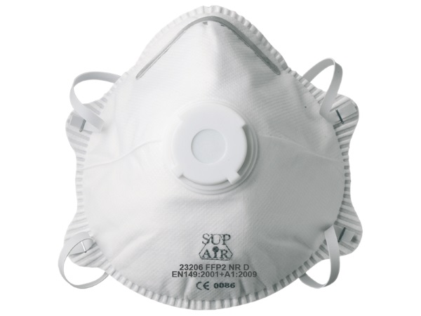 Demi-masque Jetable Classique FFP2  NR D Coque + Valve (Bte de10)