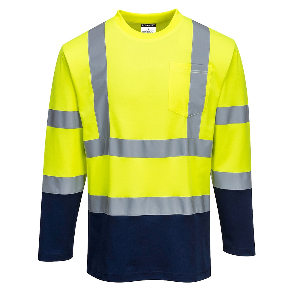 Tee-Shirt Manches Longues S280 HV EN ISO 20471 Classe 2 - 55%Coton 45%Polyester 175g - UPF35