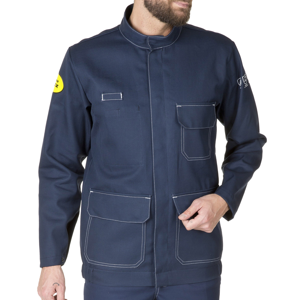 Veste TECHPROTECT Tissu Zone ATEX 300g. Poches genoux (Marine)