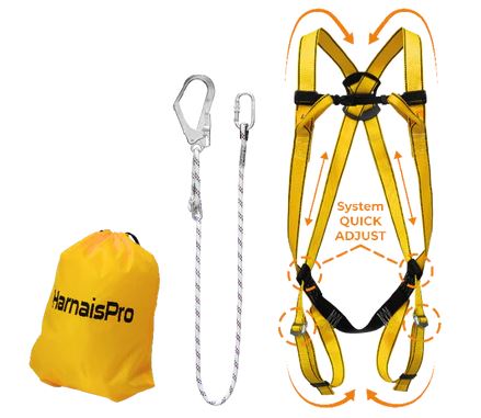 Kit Retenue en Nacelle Harnais EMPIRE, Longe ajustable 1.25m-1.80m