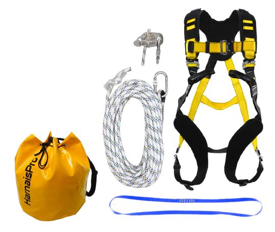 Kit Antichute, déplacement sur Toiture, Harnais FASTO, Cordage 10/20m