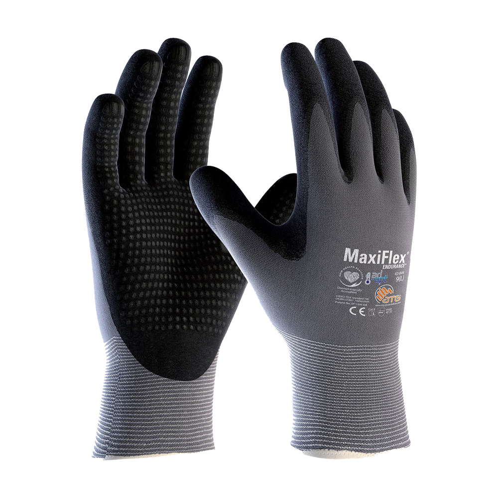 Gants de Manutention Nylon "MaxiFlex Endurance", enduits Nitrile (par 12 paires)