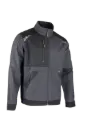 Veste CYCLOPE coton 60% Polyester 40% + Elasthanne - Gris/Noir 280gr