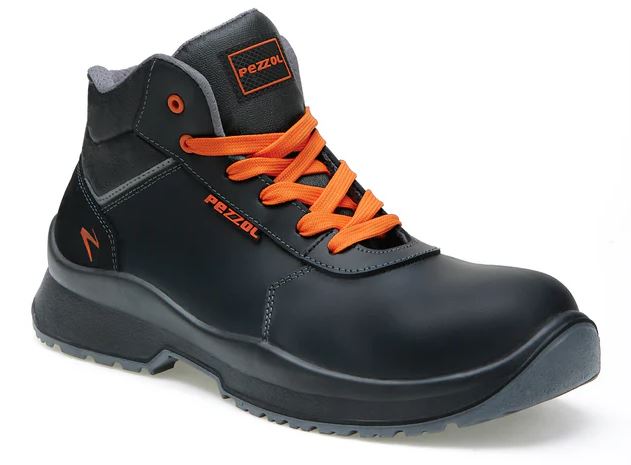 Chaussures de Sécurité Mi-Haute Cuir pleine fleur JACKSON ORANGE S3 SRC