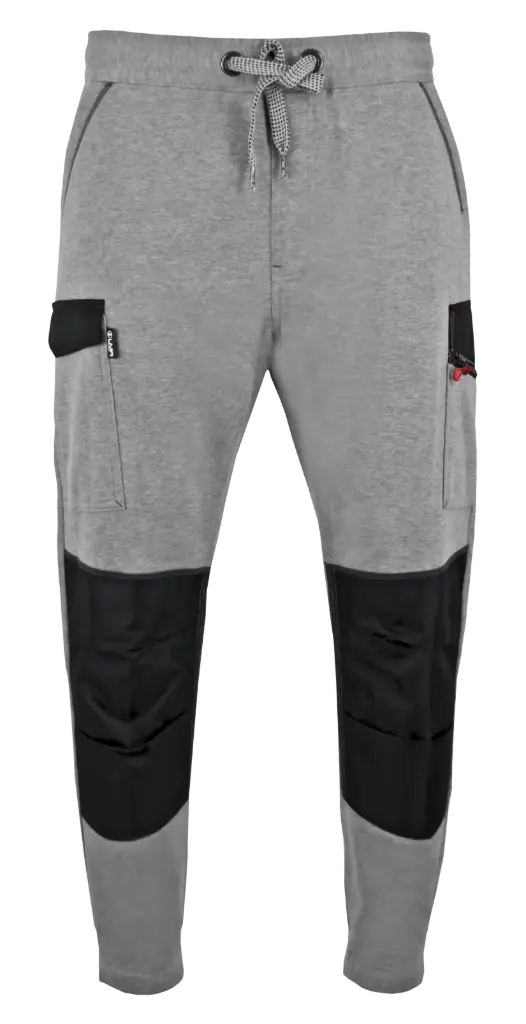 Pantalon en molleton CRYPTO 50% Coton, 50% Polyester Gris chiné/Noir 320gr