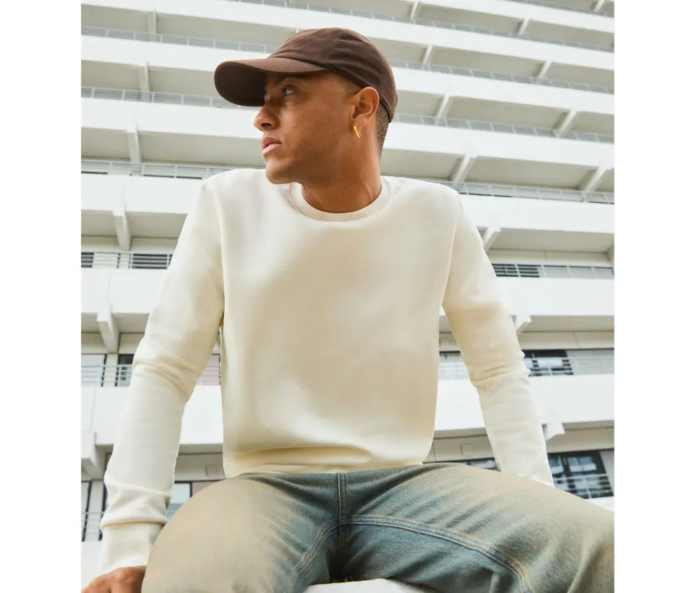 Sweat JJ3900 col rond 80%Coton 20%Polyester recyclé 300gr