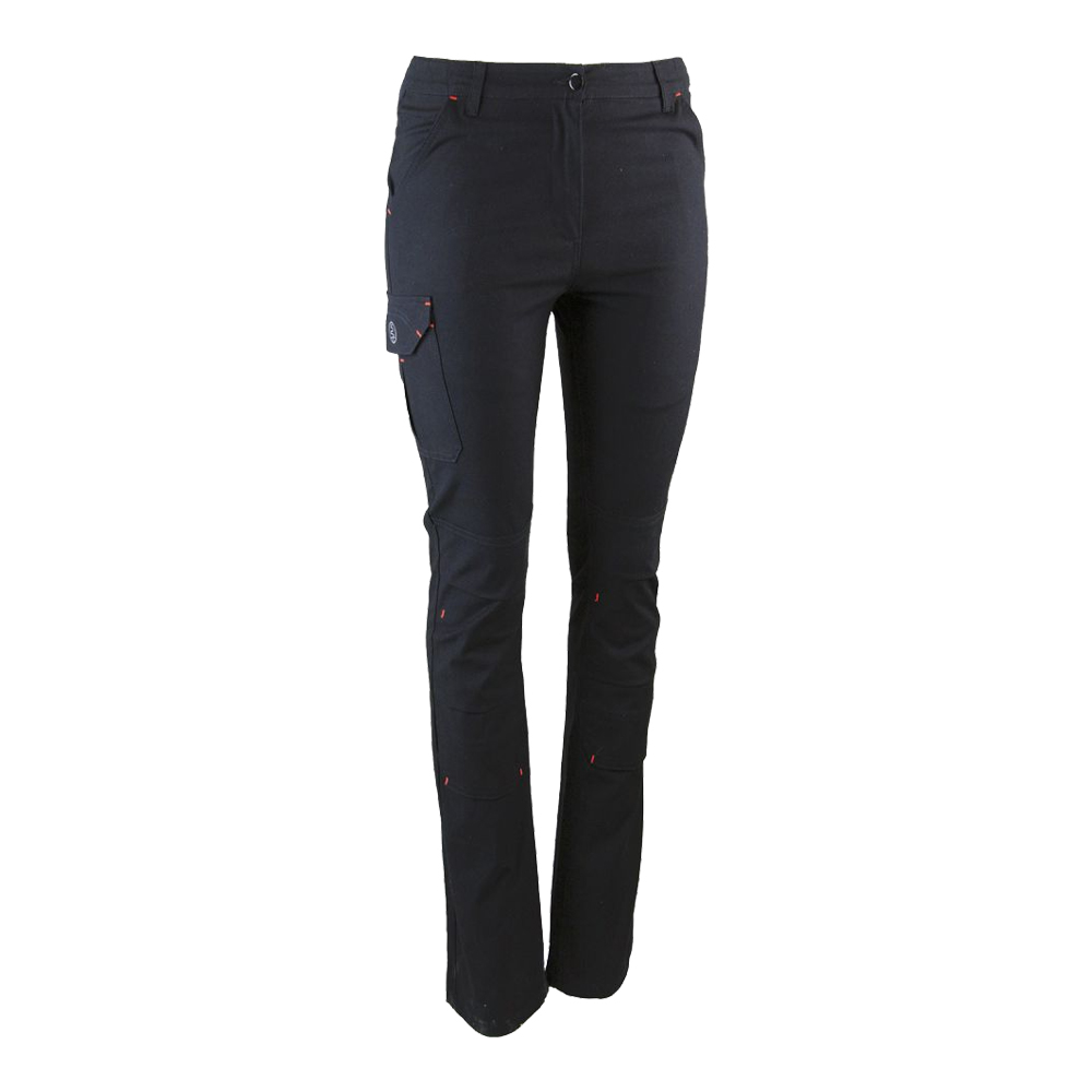 Pantalon Femme "SOUPLESSE", Coton/Poly+Elasthanne, 300gr, Noir