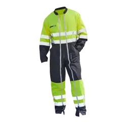 Combinaison HV VISION EN ISO 20471 2 zips Polyester/Coton