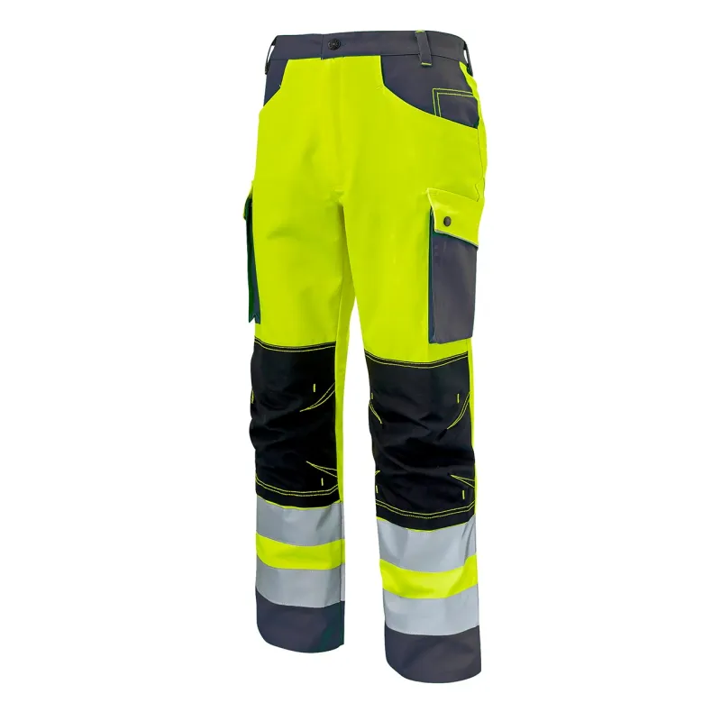 Pantalon HV ROADY EN ISO 20471 Coton/Polyester avec poches genouillères Cordura