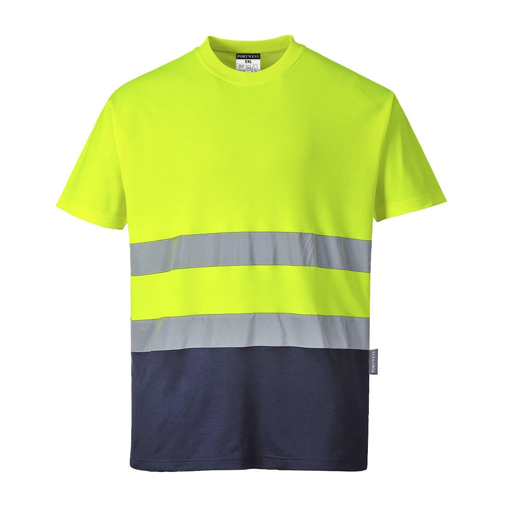 Tee-Shirt Manches courtes S173 HV EN ISO 20471 Classe 2 - 55%Coton 45%Polyester 175g - UPF35