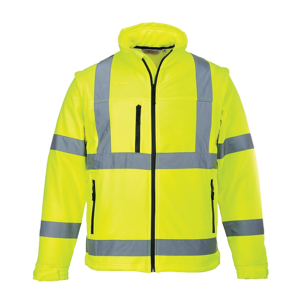 Veste Softshell HV S428 - 3 Couches avec Manches amovibles 