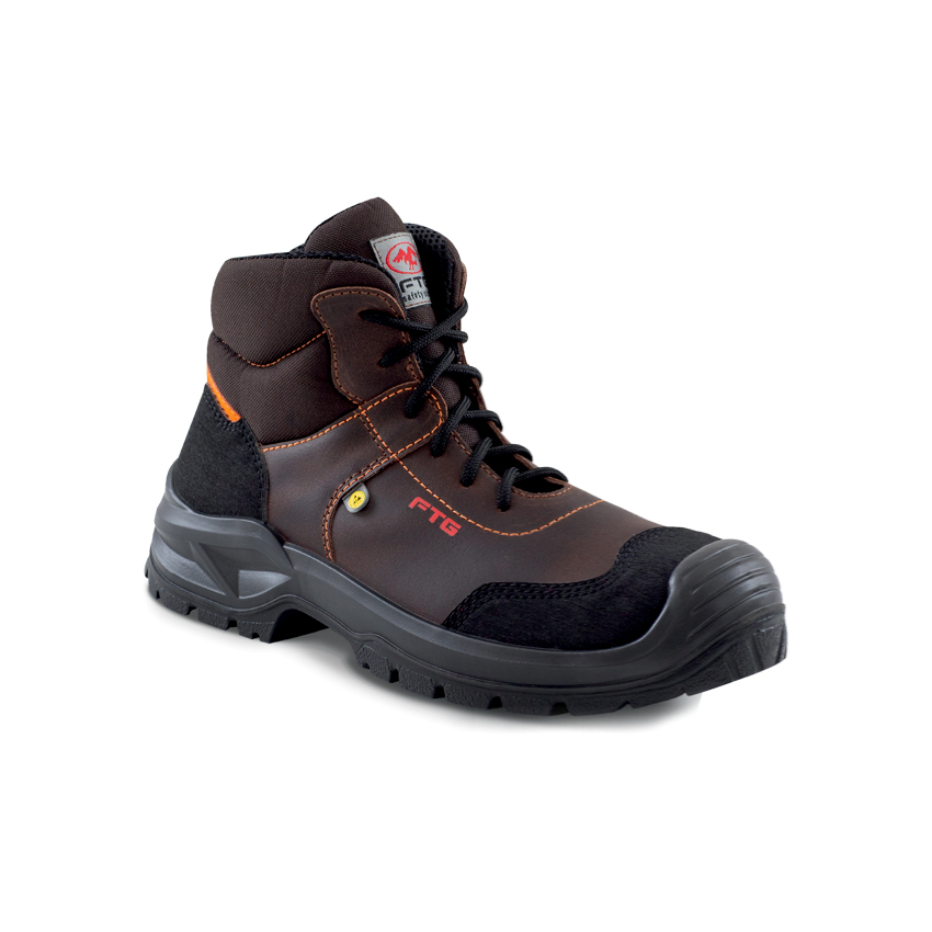 Chaussure de sécurité Haute Cuir gras pleine fleur JET S3 SRC ESD