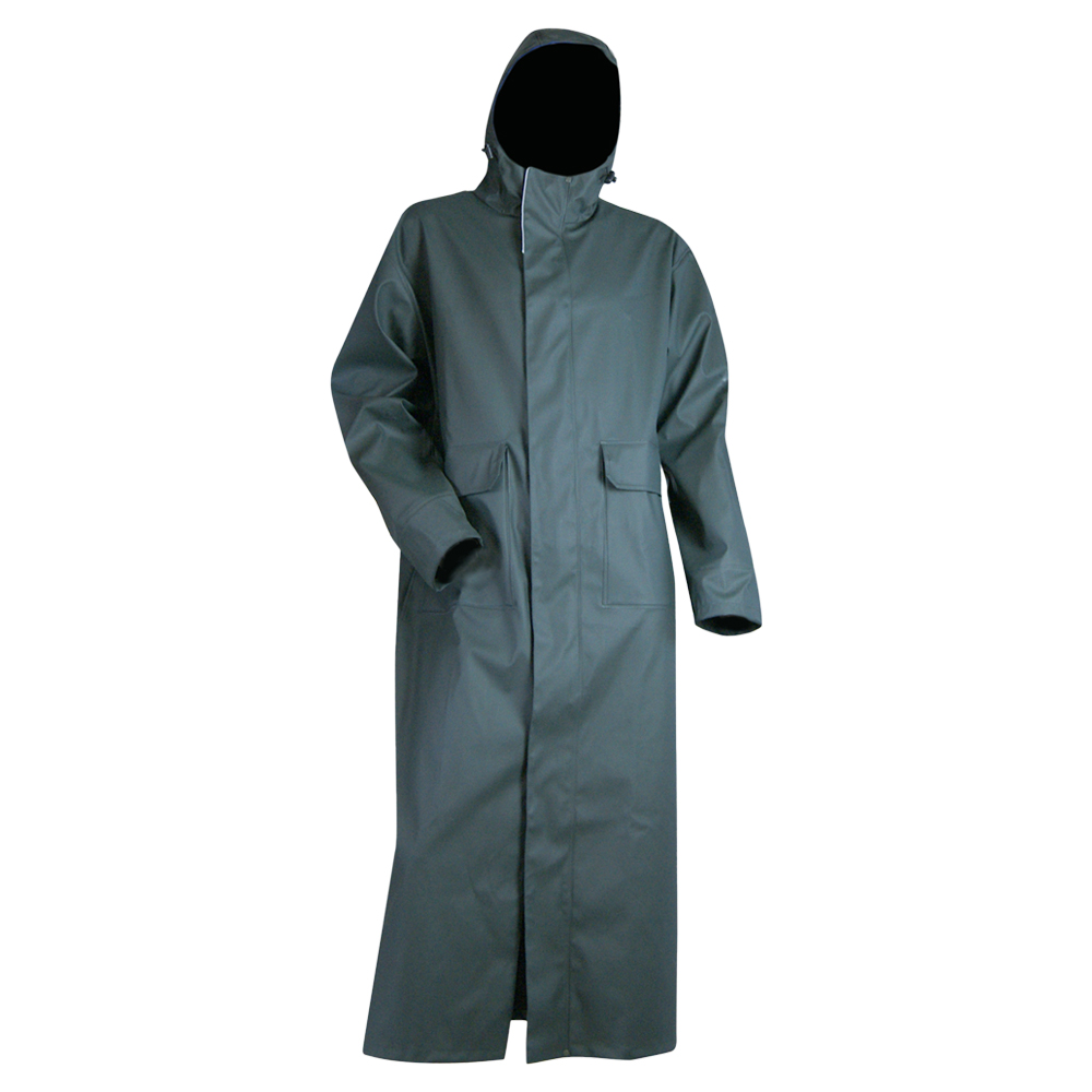 Manteau de pluie BRUME 100%Polyester enduit Polyuréthane/PVC 360g (Kaki foncé)