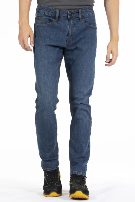 Jeans de travail RICA LEWIS coupe straight WORK3 en Stretch Fibreflex 98% coton 2% élasthanne 366g