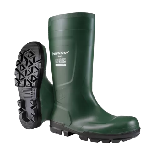 Bottes de sécurité DUNLOP modèle WORK IT 9DWKT80 en PVC S5 SR LG FO
