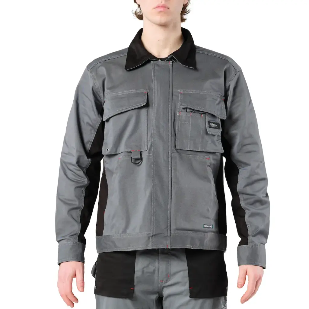 Veste Stretch 8745B extensible avec panneaux en mesh respirant 97% Coton 3% Spandex - 260 g/m²
