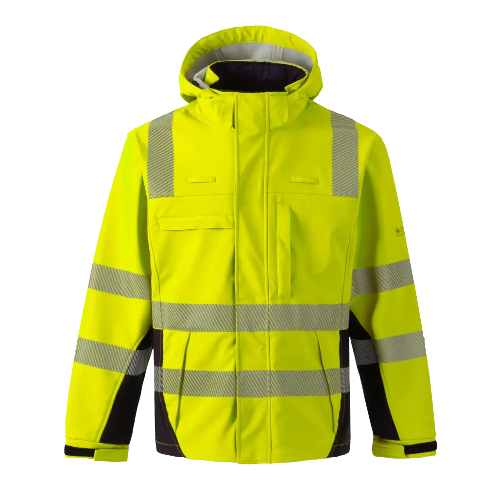 Softshell ATHENA zone ATEX - Tissu laminé 50% Modacrylique 40% Coton 8% Aramide et 1% Carbone 