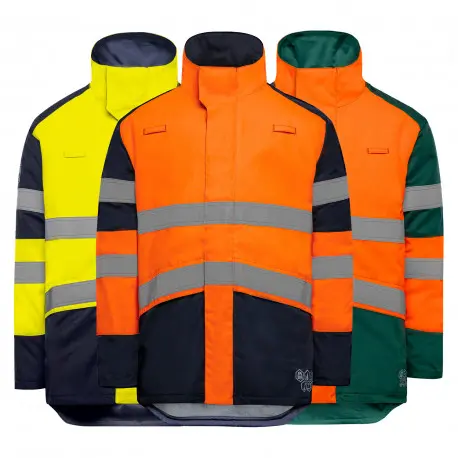 Parka/veste de pluie HV multirisque ODIN zone ATEX avec doublure fixe