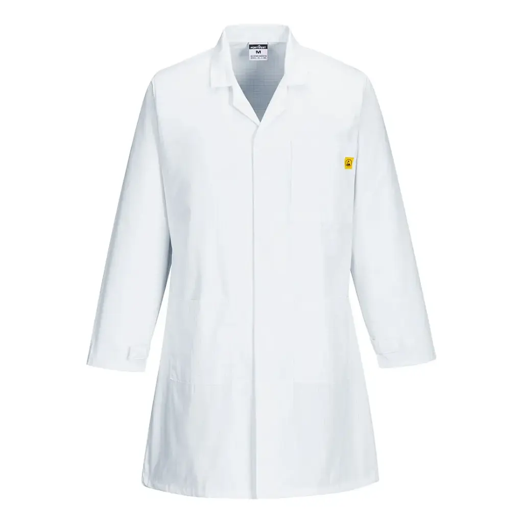 Blouse mixte AS10 Antistatique ESD - Tissu 65%Polyester 34%Coton 1% Fibre conductive 210gr