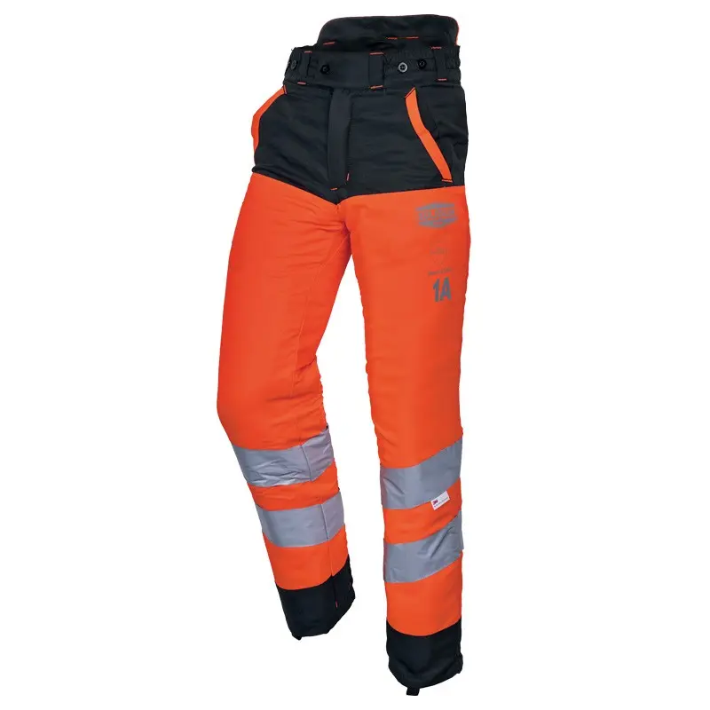 Pantalon GLOW Protection scie à chaîne CLASSE 1 Type A / HV EN ISO 20471 Orange Classe 2