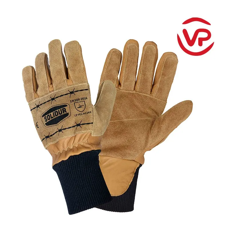 Gants de débardage en cuir avec protège artère (par 5 paires)