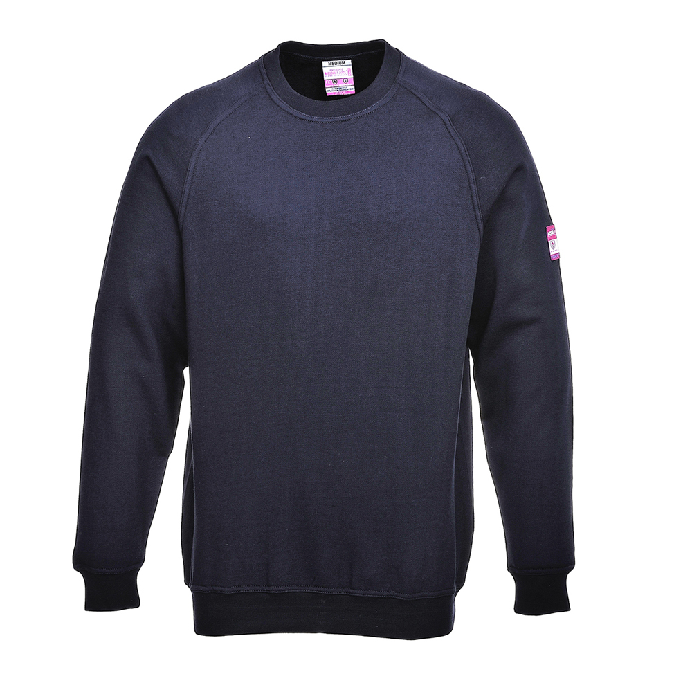 Sweat-Shirt Manches Longues MODAFLAME FR12, Arc électrique et Retardateur de flamme (Marine)