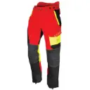 Pantalon Protection scie à chaîne rouge CL1 Type A COMFY avec renfort genoux