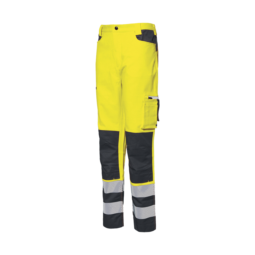 Pantalon HV Stretch 8230B 60%Polyester 35%Coton 5%Elasthanne 275g, Poches genoux