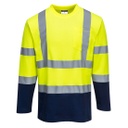 Tee-Shirt Manches Longues S280 HV EN ISO 20471 Classe 2 - 55%Coton 45%Polyester 175g - UPF35