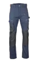 Pantalon STELLAIRE, Poches Genouillères Coton 68%, Polyester 30%, Elasthane 2% Marine/Noir 300gr