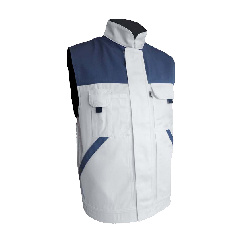 Gilet sans manche Peintre 60%Coton 40%Polyester 310g (Blanc/Gris)