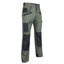 Pantalon bicolore SECATEUR, Poches genouillères 60%Coton 40%Polyester 300g (Kaki/Gris)