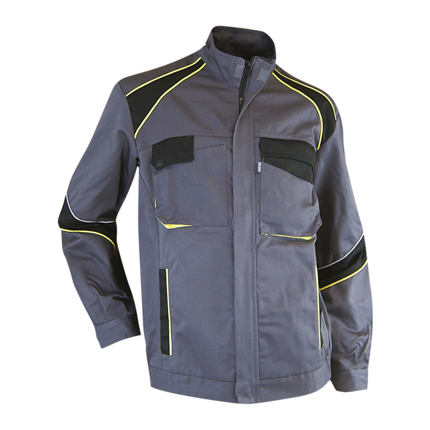 Blouson SEMIS 60%Coton 40%Polyester 280g (Gris/Noir/Jaune)
