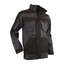 Blouson bicolore CERAMIQUE 60%Coton 40%Polyester 300g (Gris foncé/Noir)
