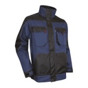 Blouson bicolore BRAISE 60%Coton 40%Polyester 300g (Bleu foncé/Noir)