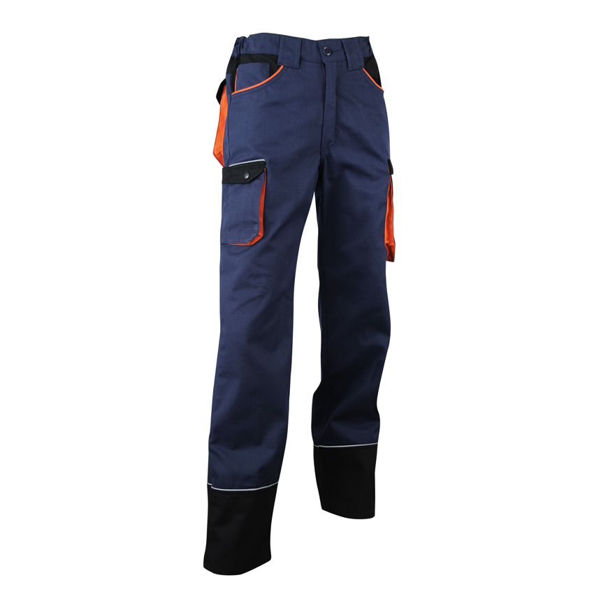 Pantalon HERSE 60%Coton 40%Polyester 280g (Marine/Noir/Orange)
