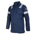 Veste avec bandes rétro TECHPROTECT Tissu Zone ATEX 300g (Marine)