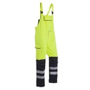 Cotte à bretelles de pluie HV PEDLEY Tissu Zone ATEX et doublure fixe (Jaune/Marine)