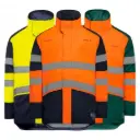 Parka/veste de pluie HV multirisque ODIN zone ATEX avec doublure fixe