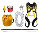 Kit Antichute, déplacement sur Toiture pavillon/terrasse, Harnais FASTO, Cordage 50m